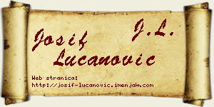 Josif Lučanović vizit kartica